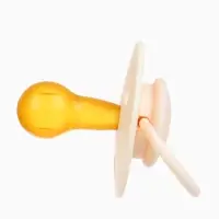 Соски-пустышки, от 6 мес., латекс, классические, в контейнере, набор из 2 шт., айвори/зелёный, M&B