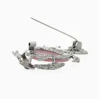 Брошь &laquo;Сова&raquo;, сиреневая в чернёном серебре