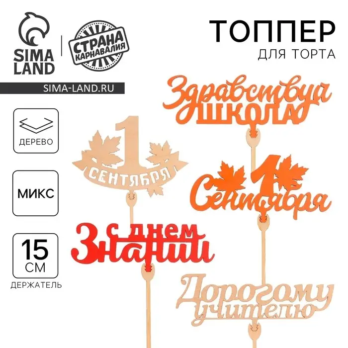 Топпер ассорти Топпер ассорти "1 сентября", школа, МИКС