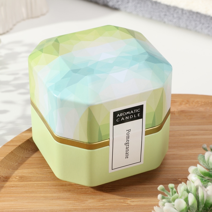 Свеча ароматическая в банке  Свеча ароматическая в банке "Aromatic Candle", гранат, большая
