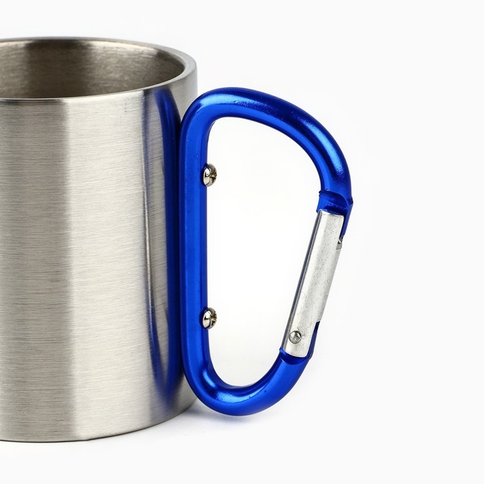 Кружка туристическая с карабином «Папа», 180 мл, МИКС