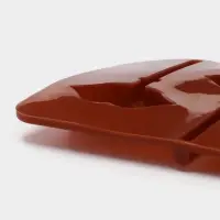 Форма для леденцов Доляна &laquo;Поцелуй&raquo;, силикон, 24&times;9.4&times;1.5 см, 6 ячеек (4&times;2.4 см), с палочками, коричневая