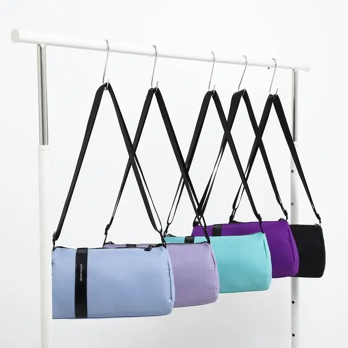 Сумка молодёжная на молнии, 29&times;11&times;15 см, голубая