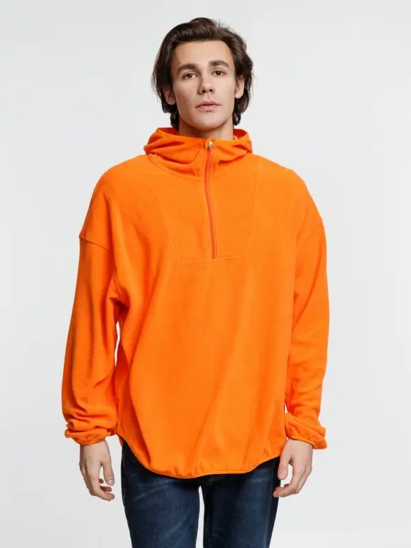 Анорак флисовый унисекс Fliska, оранжевый, размер M/L Анорак флисовый унисекс Fliska, оранжевый, размер M/L