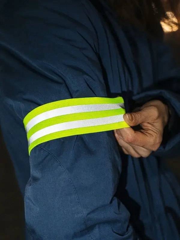 Повязка нарукавная светоотражающая, эластичная, на липучке, 35&times;4.8 см