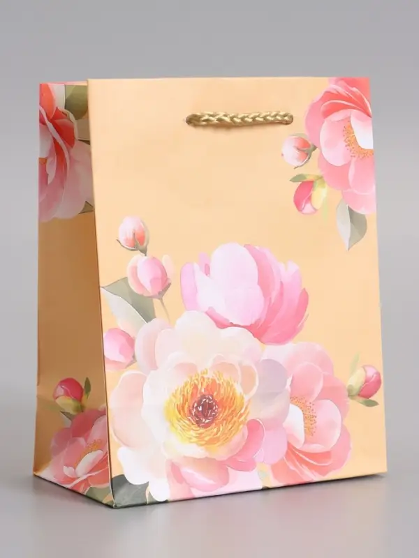 Пакет подарочный ламинированый "Душевная радость" 11,5 х 14,5 х 6,5 см