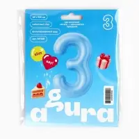 Воздушный шар фольгированный 40" &laquo;Цифра 3&raquo;