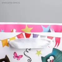 Пакет подарочный ламинированный, упаковка, &laquo;Забавные коты&raquo;, ML 23&times;27&times;11.5 см