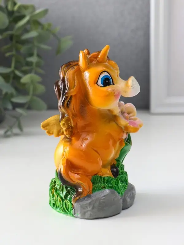 Копилка полистоун Копилка полистоун "Лошадка с цветами" 5,5х8х12,5 см