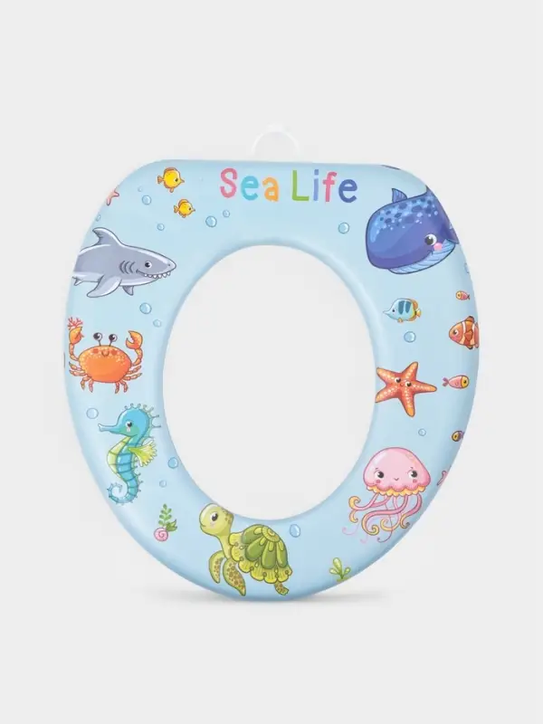 Сиденье для унитаза детское 29х27,5х5 см Сиденье для унитаза детское 29х27,5х5 см "Морские жители"