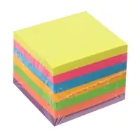 Блок с липким краем, 51&times;51 мм, 400 листов, пастель/флуоресцентный, 7 цветов