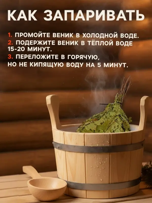 Веник для бани, кленовый, в пакете