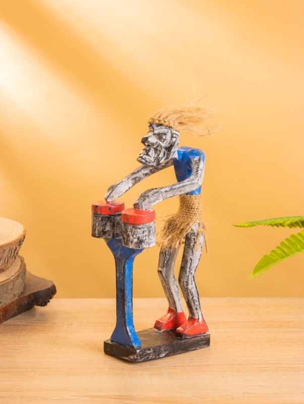 Сувенир «Абориген барабанщик», 9×9×21 см, дерево Сувенир «Абориген барабанщик», 9×9×21 см, дерево