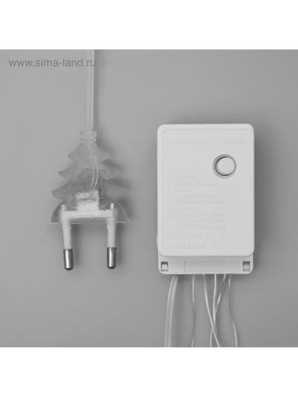 Гирлянда &laquo;Водопад&raquo; 2&times;1.5 м, IP20, прозрачная нить, 400 LED, свечение белое/синее, 8 режимов, 220 В