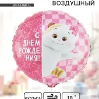 Воздушный шар фольгированный 18" «С днём рождения. Кошечка Ли-Ли» Воздушный шар фольгированный 18" «С днём рождения. Кошечка Ли-Ли»