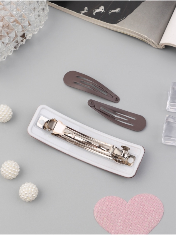 Набор для волос Набор для волос "Флоренс" (3 резинки 6см, автомат 9см, 2 невидимки 4,5см) чёрный коричневый 106915