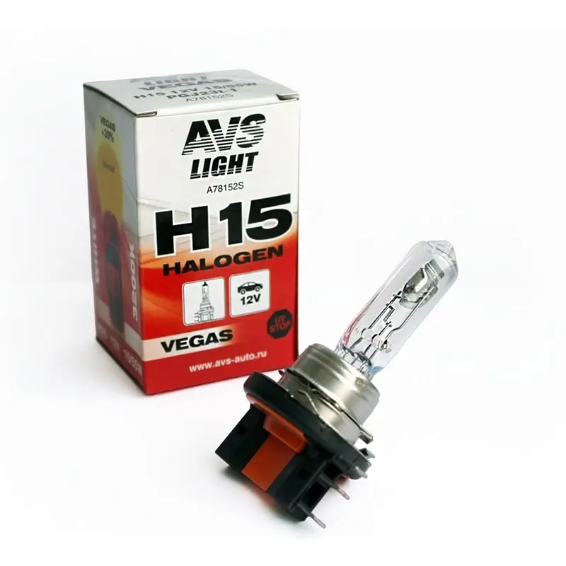 Галогенная лампа AVS Vegas H15.12V.15/55W.1шт.