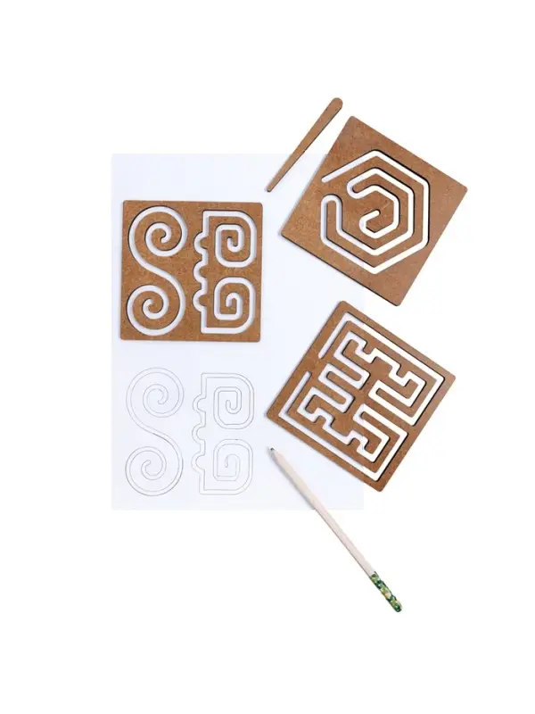 Игра развивающая "Межполушарные доски" со съёмными трафаретами 05893