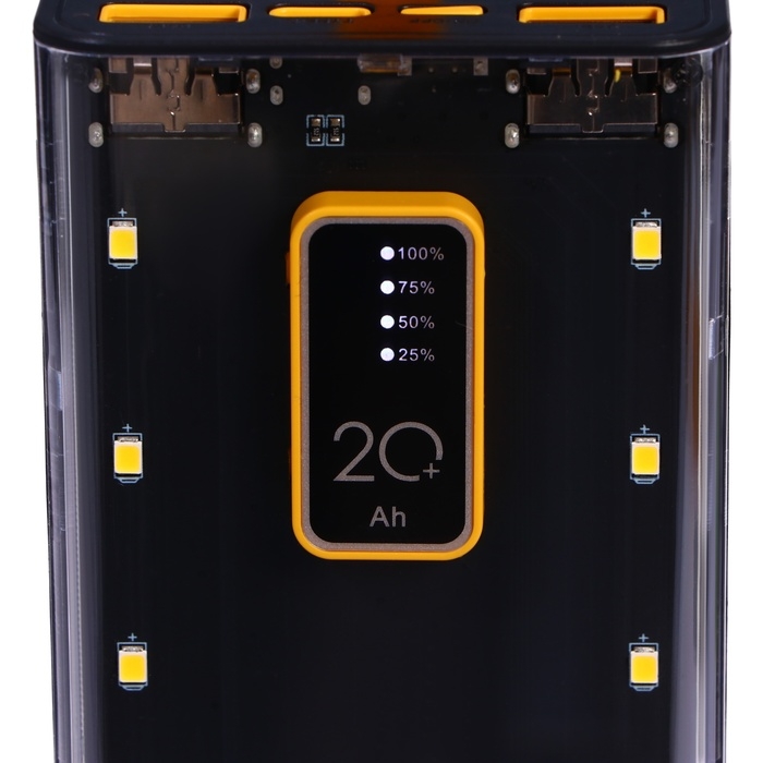 Внешний аккумулятор CRR-33, 20000 мАч, 2USB, Type-C, 2 А, дисплей, чёрный Внешний аккумулятор CRR-33, 20000 мАч, 2USB, Type-C, 2 А, дисплей, чёрный