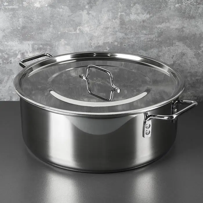 Кастрюля Катунь &laquo;Общепит&raquo;, 16 л, d=40 см, с крышкой, капсульное дно, индукция, нержавеющая сталь, хромированная