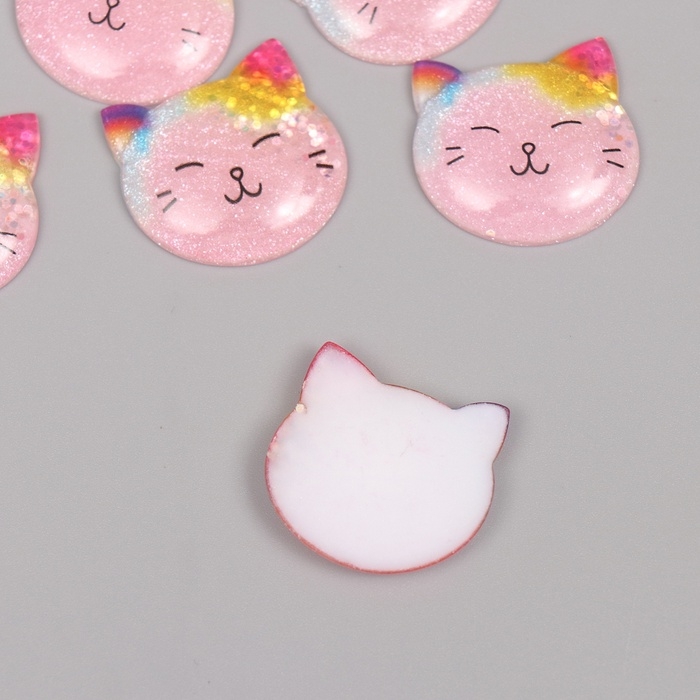 Декор для творчества акрил Декор для творчества акрил "Котишка" блёстки набор 6 шт 2,5х2,7х0,9 см