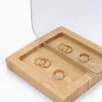Зеркало с подставкой BAMBOO, на гибкой ножке, 16.5&times;26 см, (16.5&times;19.5 см), бамбуковое