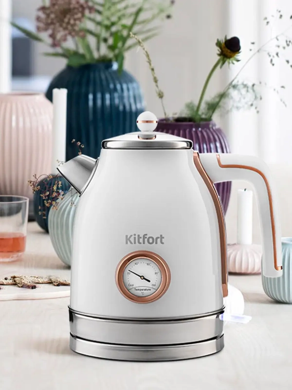 Чайник электрический металлический КТ-6102 - 1.7 л