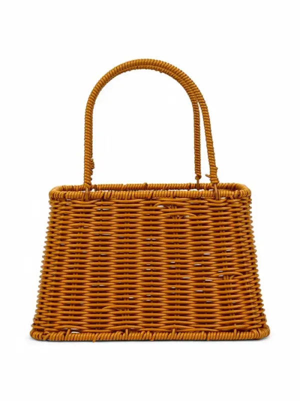 Корзина пластик 25 х 18 х 15 см, ручка14 см металл карскас коричневый Корзина пластик 25 х 18 х 15 см, ручка14 см металл карскас коричневый