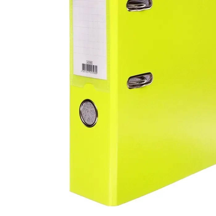 Папка&ndash;регистратор А4, корешок 70 мм, ErichKrause Neon, с арочным механизмом, неоновая, жёлтая, до 450 листов