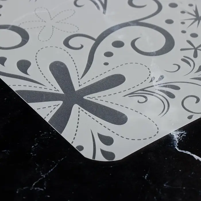 Салфетка сервировочная на стол &laquo;Цветочные узоры&raquo; , 42&times;28 см, цвет белый