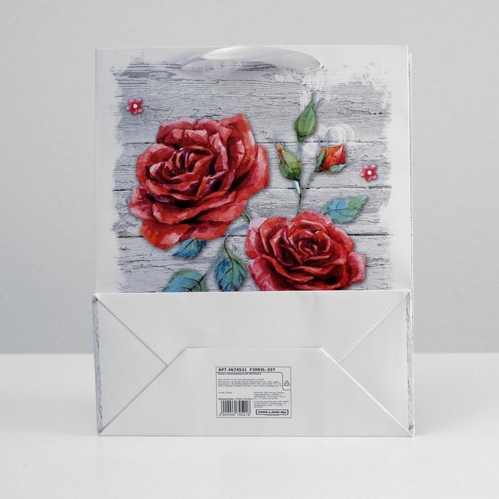Пакет ламинированный  Пакет ламинированный "Любимые цветы" 26x32x12