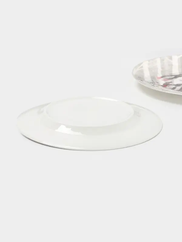 Набор тарелок новогодних «Снежные забавы», 2 шт., d=25.5 см, керамика, подарочная упаковка, белый Набор тарелок новогодних «Снежные забавы», 2 шт., d=25.5 см, керамика, подарочная упаковка, белый