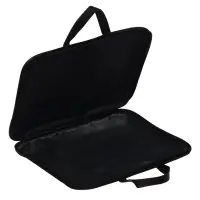 Папка с ручками текстильная А4, 350&times;270&times;20 мм, Calligrata &laquo;Офис&raquo;, нейлон 600D, двуцветный кант, чёрная