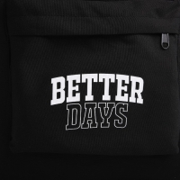 Рюкзак школьный текстильный Better days, 38х27х13 см, цвет чёрный