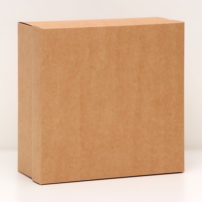 Коробка складная, крышка-дно, крафт, 25 х 25 х 12 см Коробка складная, крышка-дно, крафт, 25 х 25 х 12 см