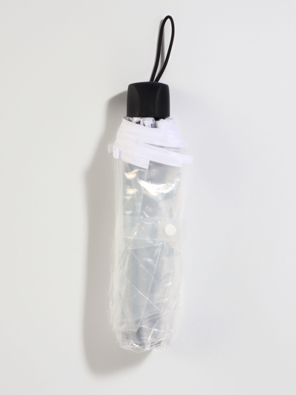 Зонт мех R48/53 8сп 3 сл ПВХ ОДНОТОН круглая ручка белый шильд QF Зонт мех R48/53 8сп 3 сл ПВХ ОДНОТОН круглая ручка белый шильд QF