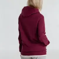 Толстовка с капюшоном унисекс Hoodie, бордовая, размер XS