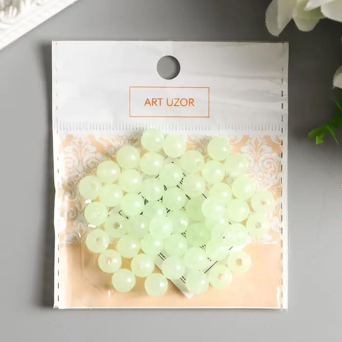 Бусины для творчества пластик Бусины для творчества пластик "Фосфорные" набор 20 гр 0,8х0,8 см