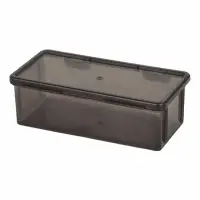 Пенал для карандашей пластиковый, тонированный, 19&times;9&times;6 см, серый