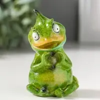 Сувенир полистоун лак "Хамелеон показывает сердечко лапками" зелёный 6х5,3х8,7 см