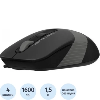 Мышь компьютерная A4Tech Fstyler FM10S черный/серый 1600dpi/USB/4but