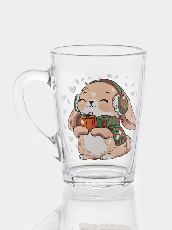 Кружка "Каппучино" "Новогодние зверушки" 300 мл