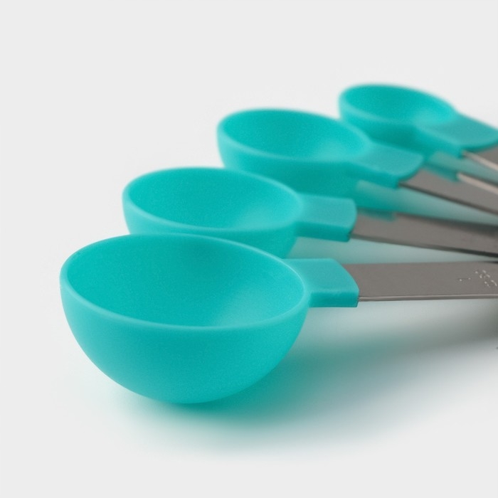 Набор мерных ложек Доляна Pesto, 4 шт: 15 мл, 7,5 мл, 5 мл, 2,5 мл, цвет МИКС Набор мерных ложек Доляна Pesto, 4 шт: 15 мл, 7,5 мл, 5 мл, 2,5 мл, цвет МИКС