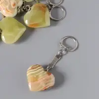 Брелок &laquo;Сердце&raquo;, 3,5х3,5 см, набор 10шт, оникс