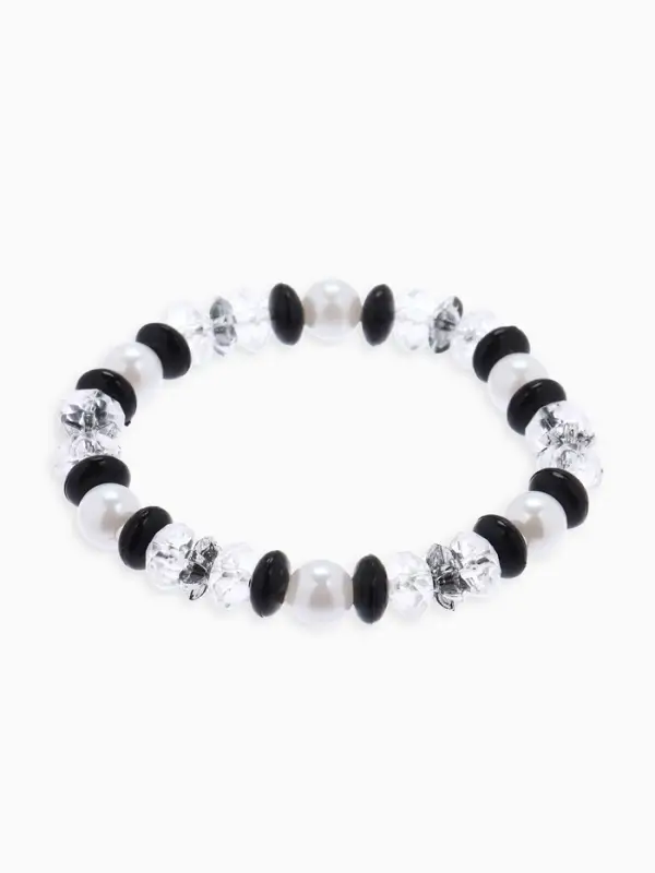 Браслет детский &laquo;Выбражулька. Ундина&raquo;, d=6 см, черный, белый