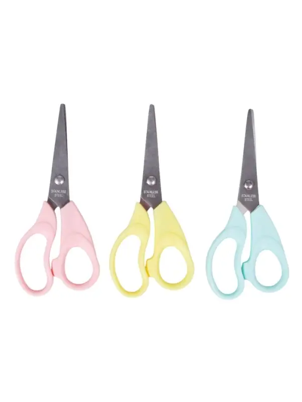 Ножницы 14 см, пластиковые ручки, в картонной коробке, корпус МИКС