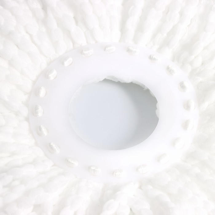 Насадка для швабры с отжимом - центрифугой Доляна, длина нитей 10 см, цвет белый Насадка для швабры с отжимом - центрифугой Доляна, длина нитей 10 см, цвет белый