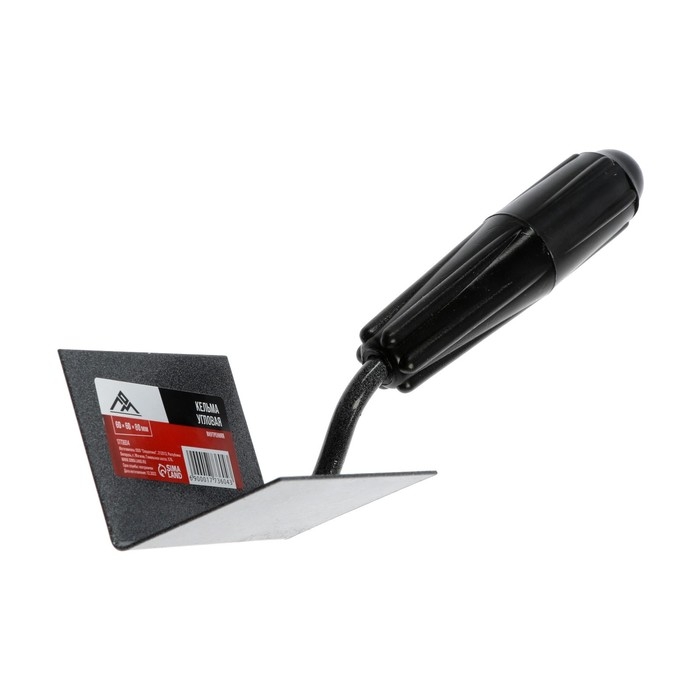 Кельма угловая ЛОМ, внутренняя, 60х60х80 мм, сталь, порошковая окраска, пластиковая рукоятка Кельма угловая ЛОМ, внутренняя, 60х60х80 мм, сталь, порошковая окраска, пластиковая рукоятка