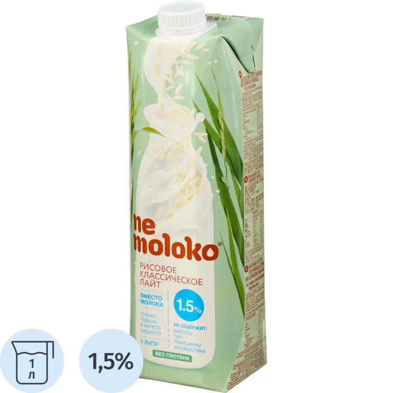 Напиток растительный&nbsp;Nemoloko Классический рисовый лайт 1л 68203