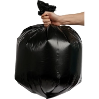 Мешки для мусора ПВД 60л 30мкм 50шт/рул черные 60x90см Luscan